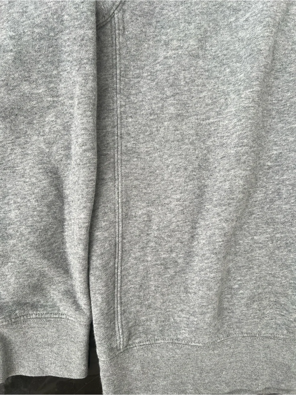 Nike Men's L Regular Gray Solid Fleece Crew Neck Pullover Logo Sweatshirt